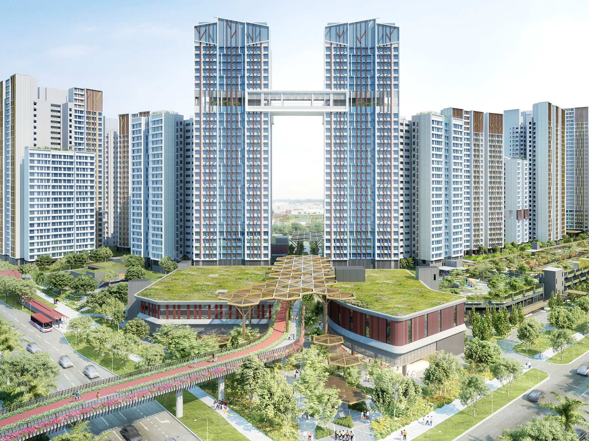 Artist Impression of Project Urbanville@Woodlands